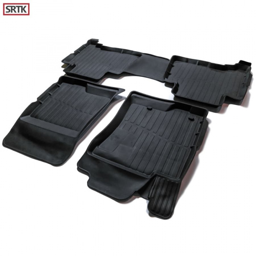 Коврики в салон Toyota Land Cruiser Prado (J150) 2009-2013 5 дв., резина 3D SRTK Premium, Черный, Арт. PR.TY.LC.PR.09G.02046