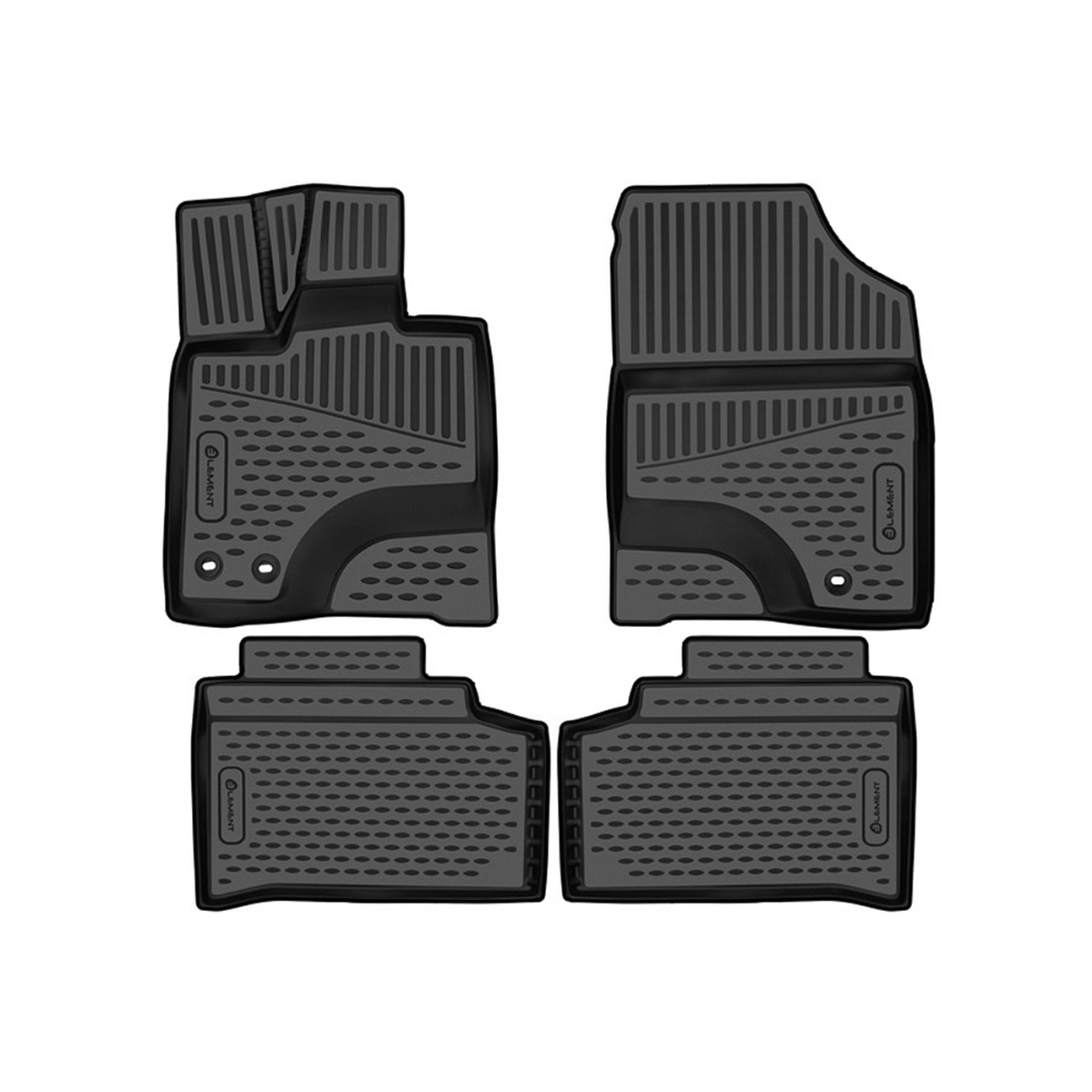 Коврики в салон Changan UNI-K 2020-, полиуретан 3D Element, Черный, черный кант Арт. KANTELEM3DA67032210KBLK