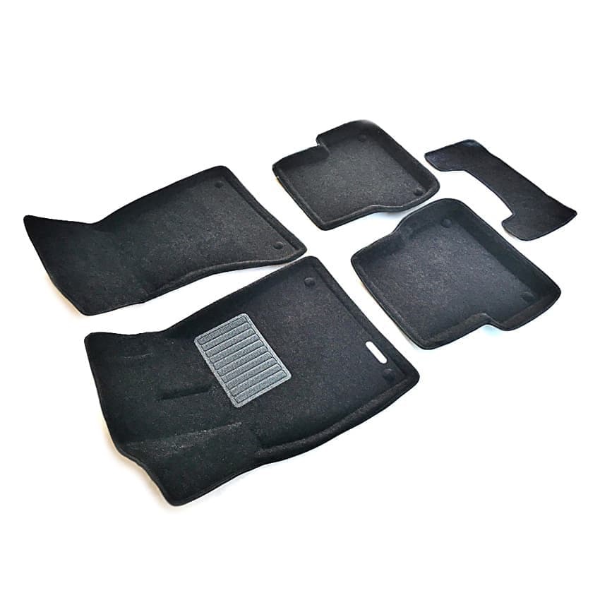 Коврики в салон Mercedes GL (X164) 2006-2009, 3D ткань Euromat Business, Бежевый, комплект на первые два ряда Арт. EMC3D-003517T