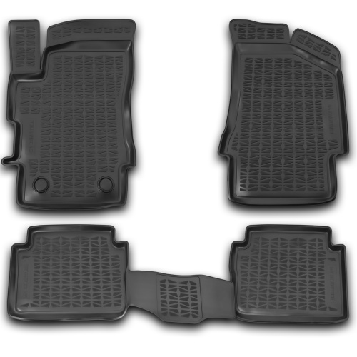 Коврики в салон Brilliance V5 2011-2019, полиуретан 3D Element, Черный, Арт. 09KSV5N01PL