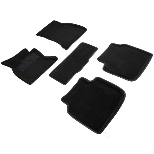 Коврики в салон BMW 7 (F02) 2008-2012 Long, 3D ткань Seintex , Черный, Арт. 88355