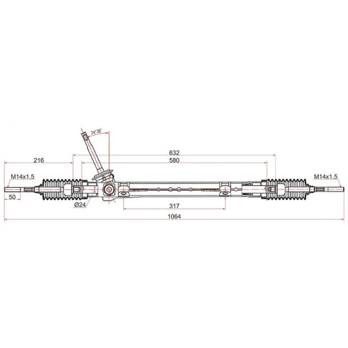 Рейка рулевая  Renault Megane II 2002-2006 Седан LHD,  Арт. ST8200463517