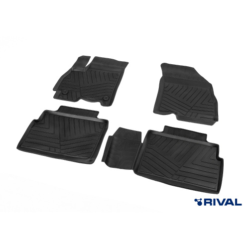 Коврики в салон EXEED   2019-, литьевые Rival, Черный, Арт. 60910001
