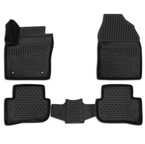 Коврики в салон Toyota C-HR 2016-2019, полиуретан 3D Element, Черный, 4WD, SUV Арт. ELEMENT3D48129210K