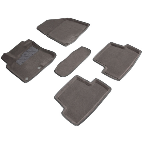 Коврики в салон Nissan Qashqai (J10) 2006-2010, 3D ткань Seintex , Серый, Арт. 71730