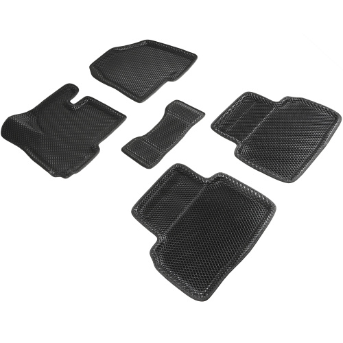 Коврики в салон Hyundai ix35 2009-2013, 3D EVA Seintex "ромб", Черный, Арт. 95285