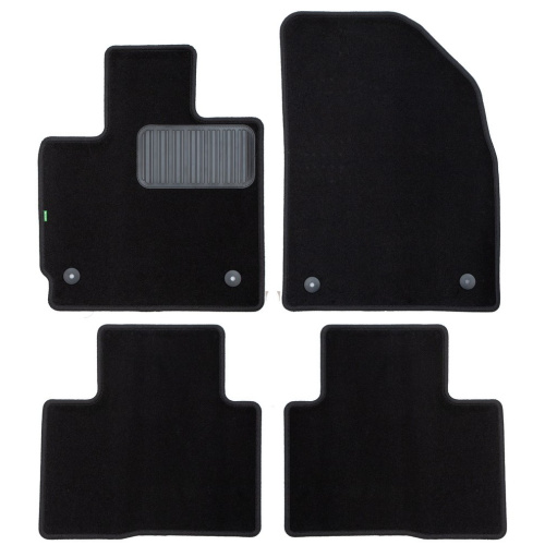 Коврики в салон EXEED TXL  2021- FL, ткань Klever standart, Черный, Арт. KLEVER021060101210KH