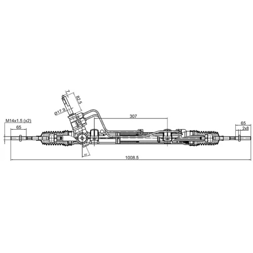 Рейка рулевая  LADA Largus 2012-2021 Универсал  LHD с ГУР,  Арт. ST6001547608