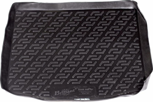 Коврик в багажник Ford Focus  2004-2008 Седан, пластик, L.Locker, Черный, Арт. 0102020400