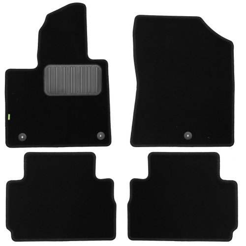 Коврики в салон Hyundai Santa Fe (TM) 2020-2024 FL, ткань Klever standart, Черный, 5 мест Арт. KLEVER0202007501210KH
