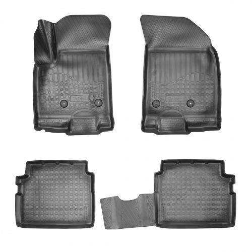 Коврики в салон Chevrolet Aveo (T200) 2002-2007 Седан, полиуретан 3D Norplast, Черный, Арт. NPA11C12490