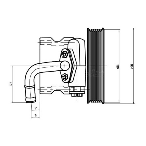 Насос ГУР  Chevrolet Lacetti 2004-2013 Седан 1,4/1,6 (Dшкива 143мм),  Арт. STVP188