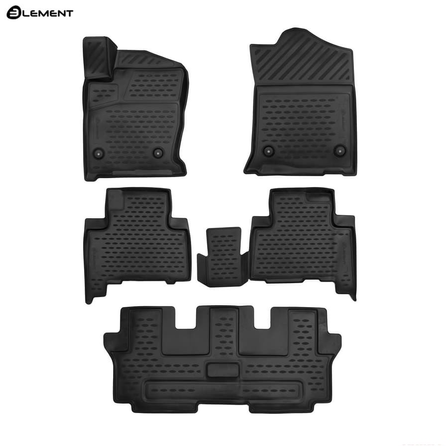 Коврики в салон Haval H9  2014-2017, полиуретан Element, Черный, Арт. ELEMENT3D9903210k