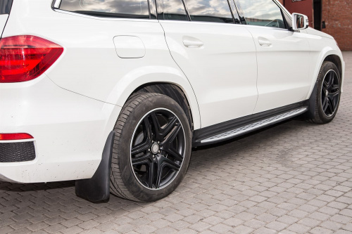 Брызговики Mercedes GL (X166) 2012-2016 AMG пакет, задние, полиуретан Арт. NPL-Br-56-50B