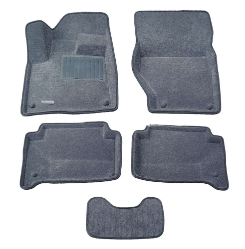 Коврики в салон Audi Q7 (4L) 2005-2009, 3D ткань Euromat Business, Серый, Арт. EMC3D001105G