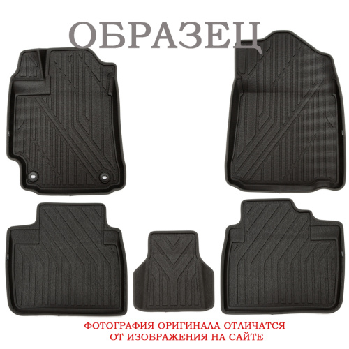 Коврики в салон Mazda CX-9 (TC) 2015-2021, полиуретан 3D KVEST, Черный, Арт. KVEST3D3331210K01