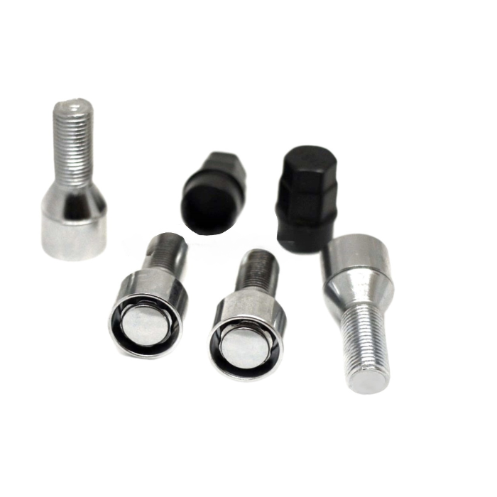 Секретные болты M14x1.5 Конус L-28мм Хром, Спец Ключ, Арт. 374110X2KEY
