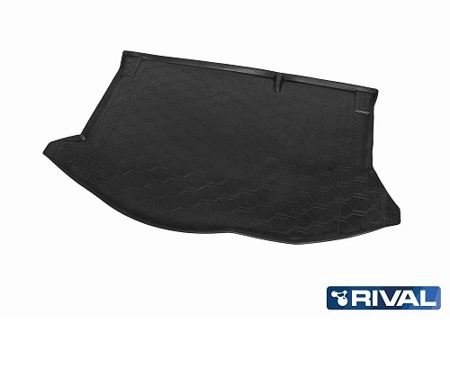 Коврик в багажник Ford Fiesta (MK6) 2008-2012 5 дв., полиуретан Rival, Черный, Арт. 11805002