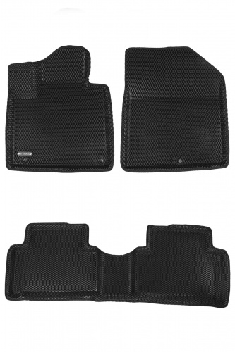 Коврики в салон Kia Sorento  (MQ4) 2020-, 3D EVA Euromat, Черный, Арт. EM3DEVA002900