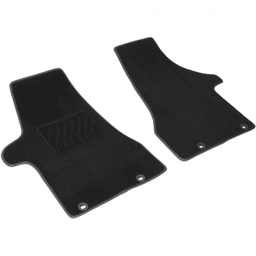 Коврики в салон Volkswagen Caravelle (T5) 2002-2009, ткань Seintex Lux, Черный, только первый ряд из 2 частей Арт. 85239