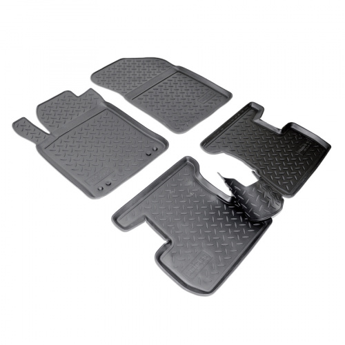 Коврики в салон Citroen C3  2009-2013, полиуретан Norplast, Черный, Арт. NPL-Po-14-20