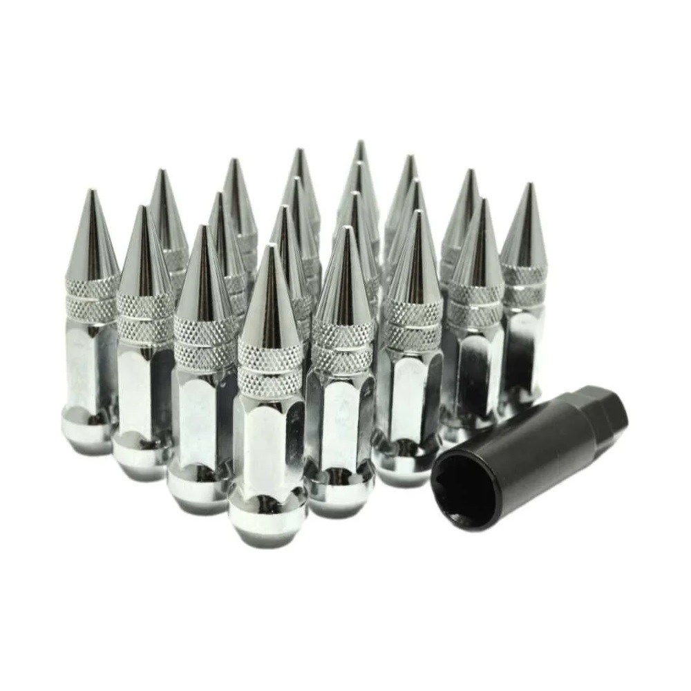 Комплект гаек М1/2-20 Конус h-80мм закрытая, Хром, Ключ 17, Арт. KK911942SD/CR