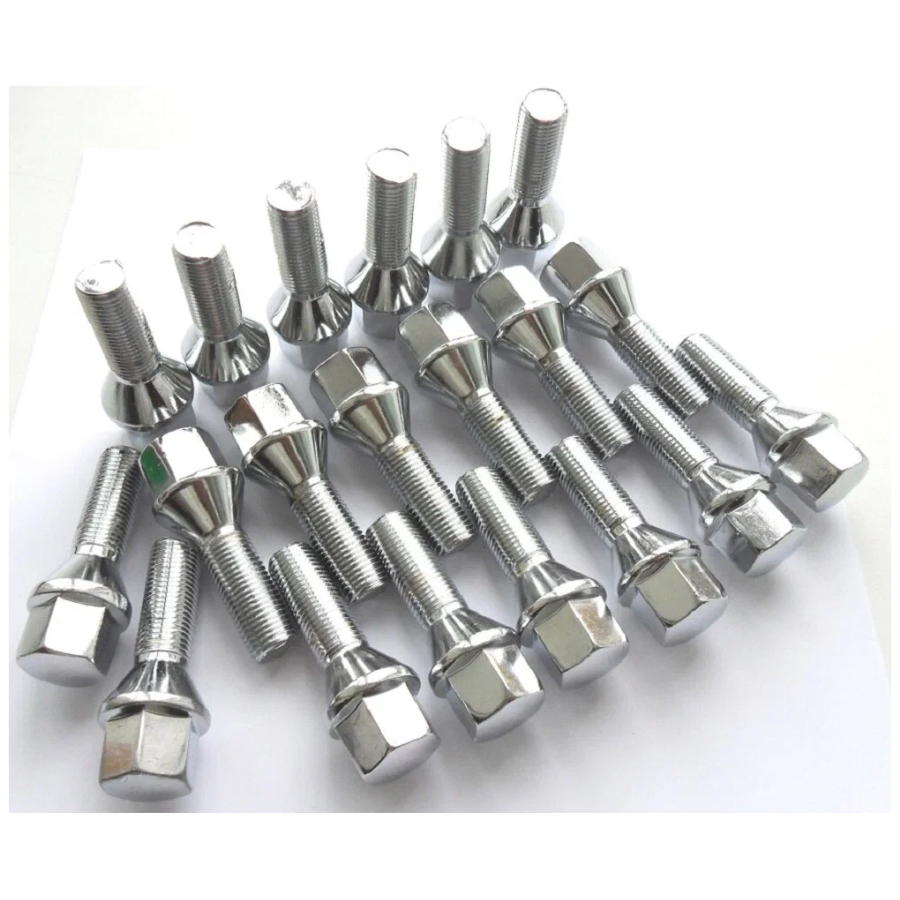 Комплект болтов M14x1.5 Сфера L-28мм Цинк, Ключ 17, Арт. KK084110/ZN