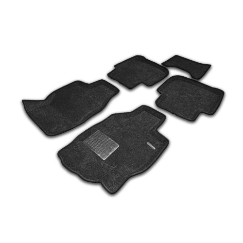 Коврики в салон Skoda Kodiaq  (NG) 2023-, 3D ткань Euromat LUX, Черный, Арт. EM3D004514