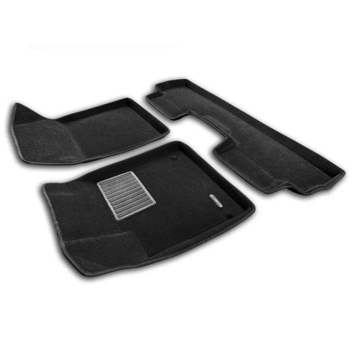 Коврики в салон GAC GS3 2023-, 3D ткань Euromat Business, Черный, Арт. EMC3D001435