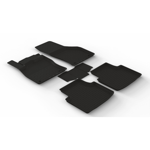 Коврики в салон Skoda Octavia (A8) NX3 2024- Лифтбек FL, резина Seintex выс. борт, Черный, Арт. 318737