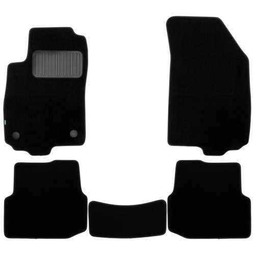 Коврики в салон Chevrolet Aveo (T300) 2011-2020 5 дв., текстильные Klever premium, Черный, Арт. KLEVER03081822110KH