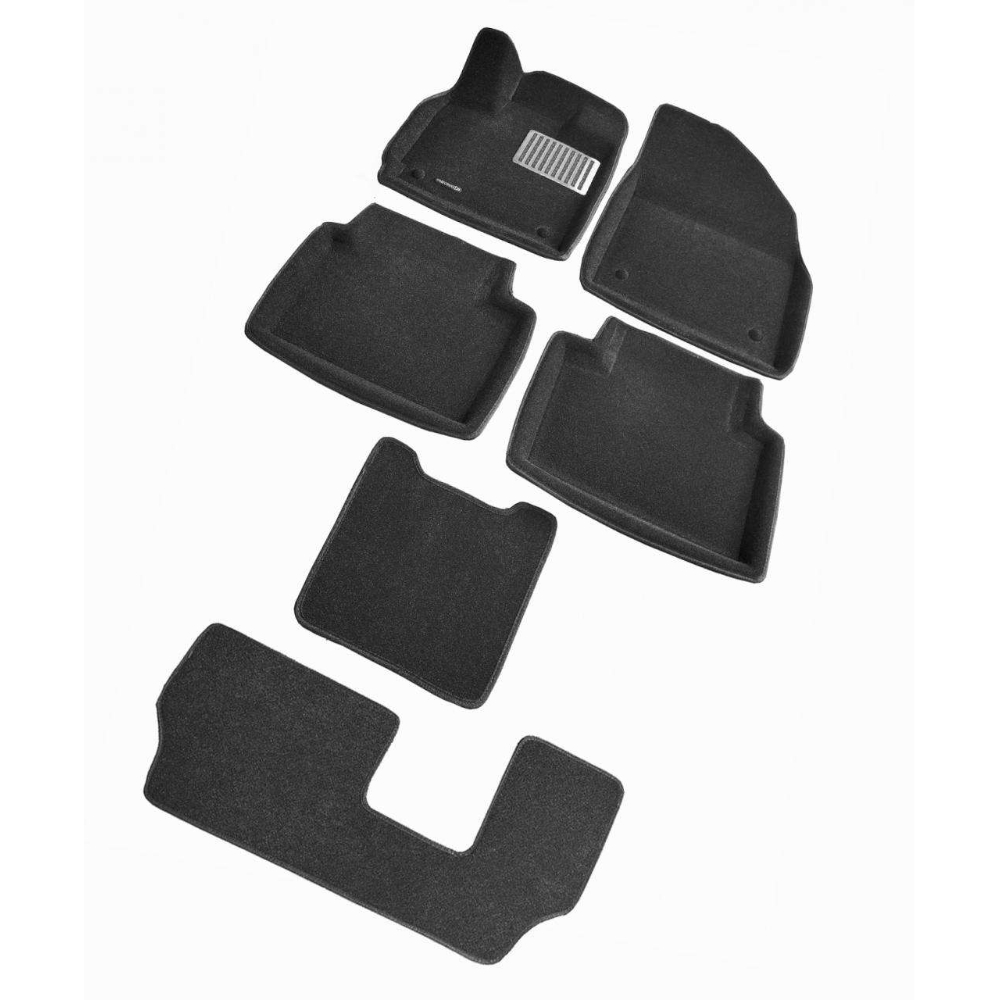 Коврики в салон EXEED VX 2021-, 3D ткань Euromat LUX, Черный, на 3-ряда Арт. EM3D0014241