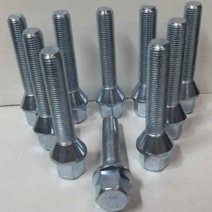 Болт колёсный M12x1.25 Конус L-55мм Цинк, Ключ 17, Арт. 072216