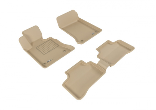 Коврики в салон Mercedes GLK (X204) 2008-2012, 3D ткань Sotra Lux, Бежевый, Арт. ST 74-00573