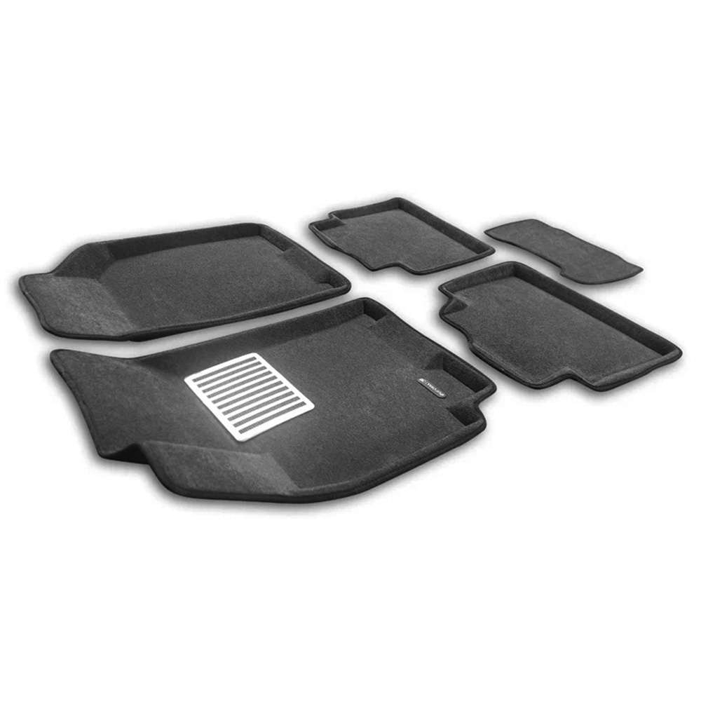 Коврики в салон Chevrolet Lacetti 2004-2013 Седан, 3D ткань Euromat LUX, Серый, Арт. EM3D001506G