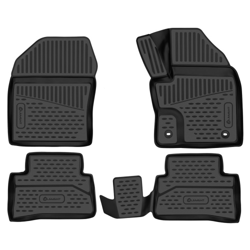Коврики в салон Toyota C-HR 2016-2019, полиуретан 3D Element, Черный, П.Р., 2WD Арт. ELEMENT3DA66807210K