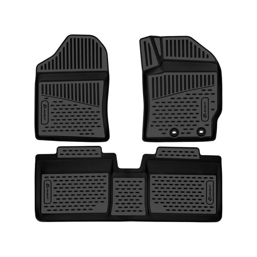 Коврики в салон Toyota Corolla Axio (E160) 2012-2015, полиуретан 3D Element, Черный, ПРАВЫЙ РУЛЬ Арт. ELEMENT3DAN0126210K