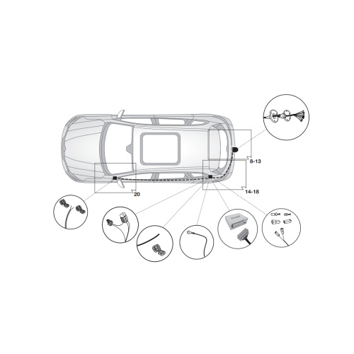 Блок согласования Renault Koleos II 2016-2019 Универсальный 13pin Hak-System Арт. 21180545