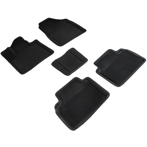 Коврики в салон Hyundai Tucson (NX4) 2020-, 3D EVA Seintex "ромб", Черный, Арт. 96500
