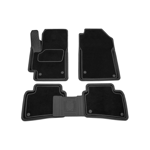 Коврики в салон Volkswagen Touareg  2010-2014, комбинированные 3D Rezkon "Transformer", Черный, Арт. 3035030200