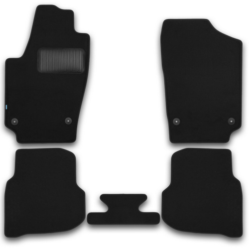 Коврики в салон Volkswagen Polo  2009-2015 Седан, ткань Klever premium, Черный, Арт. KVR03513022110KH