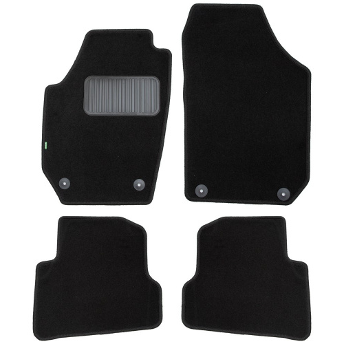 Коврики в салон Skoda Fabia (5J) 2007-2010 Универсал, текстильные Klever standart, Черный, Арт. KLEVER02451401210KH