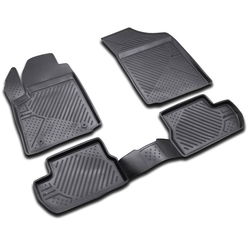 Коврики в салон Citroen C2 2003-2009 3 дв., полиуретан Element, Черный, Арт. NLC.10.04.210k