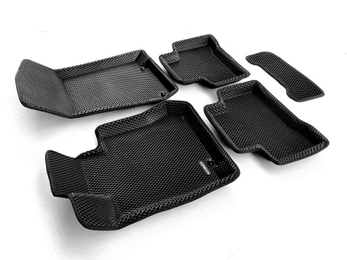 Коврики в салон Mercedes GLC (X253) 2015-2019, 3D EVA Euromat, Черный, Арт. EM3DEVA003518