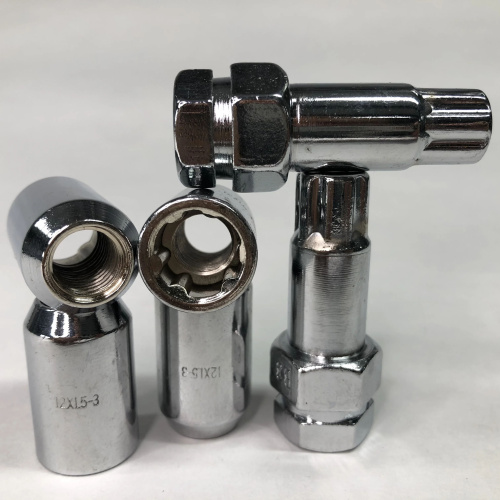 Гайки секретные M12x1.5 Конус h-32мм открытая, Хром, Ключ 19-21, Арт. 236344F2