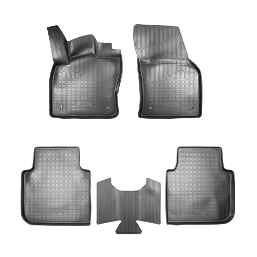 Коврики в салон Skoda Kodiaq  2016-2022, полиуретан 3D Norplast, Черный, Арт. NPA11-C81-250-1
