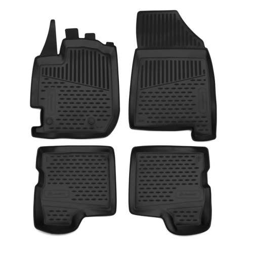 Коврики в салон Renault Duster  2020-2023, полиуретан Element, Черный, Арт. EXPELEMENT4154210K