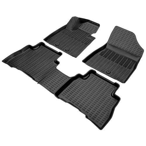 Коврики в салон Kia Sorento  (XM) 2012-2021 FL, полиуретан Rezkon, Черный, Арт. 0521025250