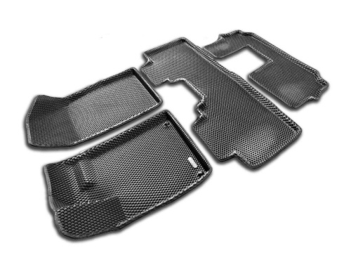 Коврики в салон GAC GS8  2021-, 3D EVA Euromat, Черный, 3-ий ряд Арт. EM3DEVA-001433