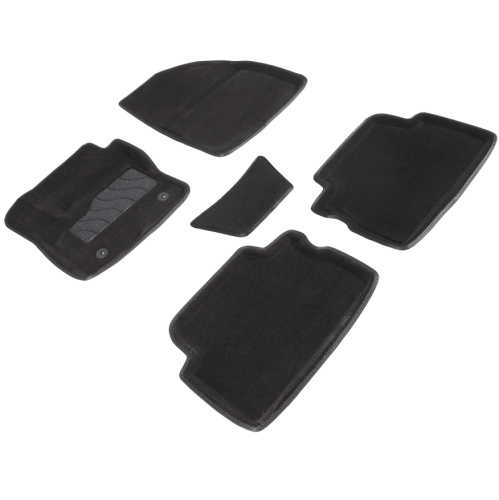 Коврики в салон Ford C-MAX (Mk1) 2003-2007, 3D ткань Seintex , Черный, крепёж под кнопку Арт. 85796